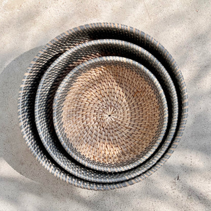 Milu II Rattan-Schale – Handgefertigt, Rund, in drei Größen, Perfekt für kleine Dinge, in verschiedenen Farben