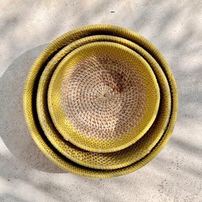 Milu II Rattan-Schale – Handgefertigt, Rund, in drei Größen, Perfekt für kleine Dinge, in verschiedenen Farben