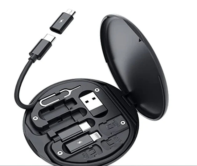 Mini Multi-Functional Fast Charging Data Cable Set (Pack of 1)